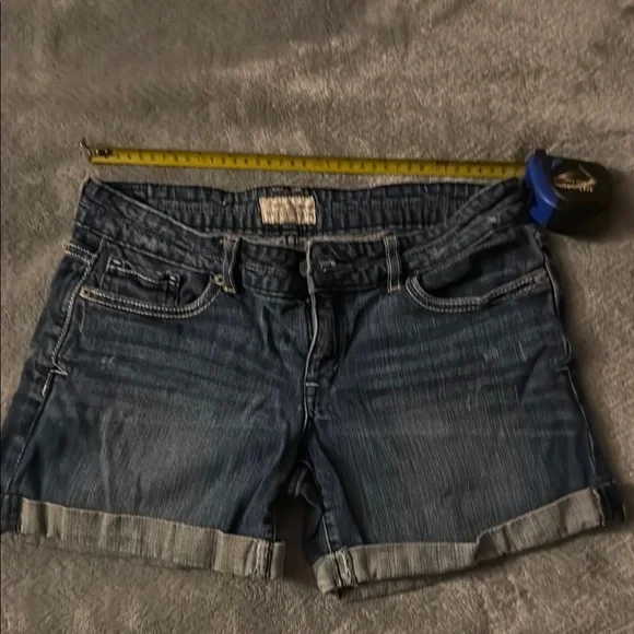 Aeropostale Blue Jean Shorts Cuffed Hem - Picture 6 of 6